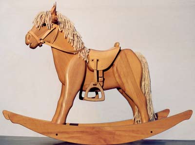 wooden rocking horses
